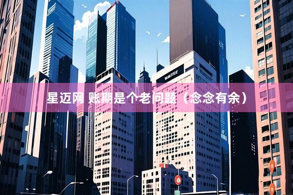 星迈网 账期是个老问题（念念有余）