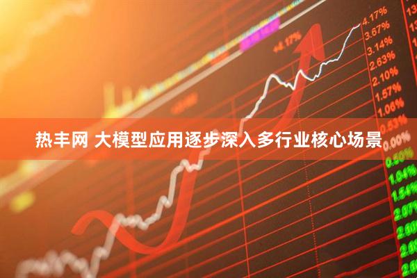 热丰网 大模型应用逐步深入多行业核心场景